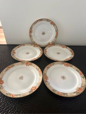 DESSERT PLATES Nipon GOLD ACCENT 6.25
Inches Wide Set Of 5.